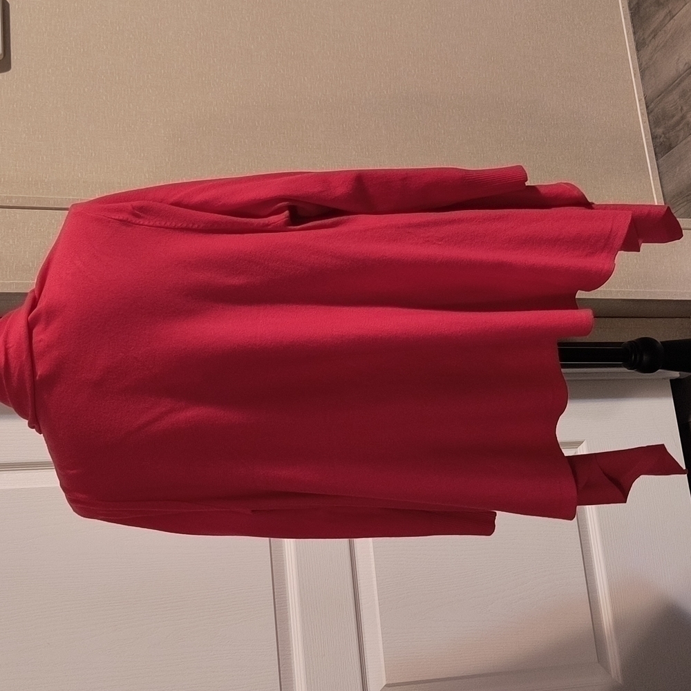 essentials By Milano Open Front Cardigan Wool Blended, Asymmetrical Hem Size L - Picture 4 of 9